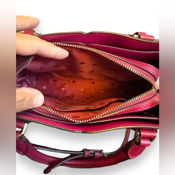 Kate Spade Purse Tippy Tote Cranberry Cocktail Shoulder/Crossbody - Picture 8 of 16